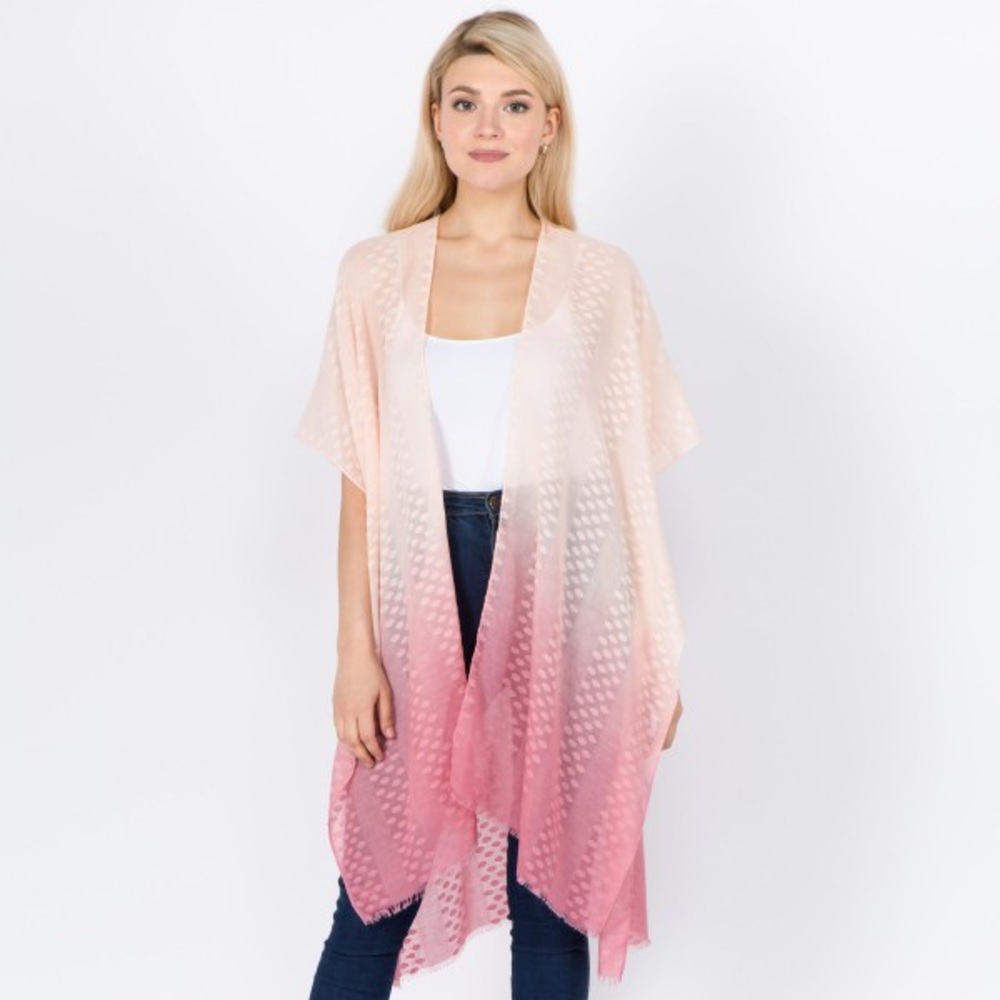 Women's Lightweight Sheer Ombre Kimono